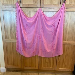 NWOT Pink Pareo Embroidered w/ Sequins